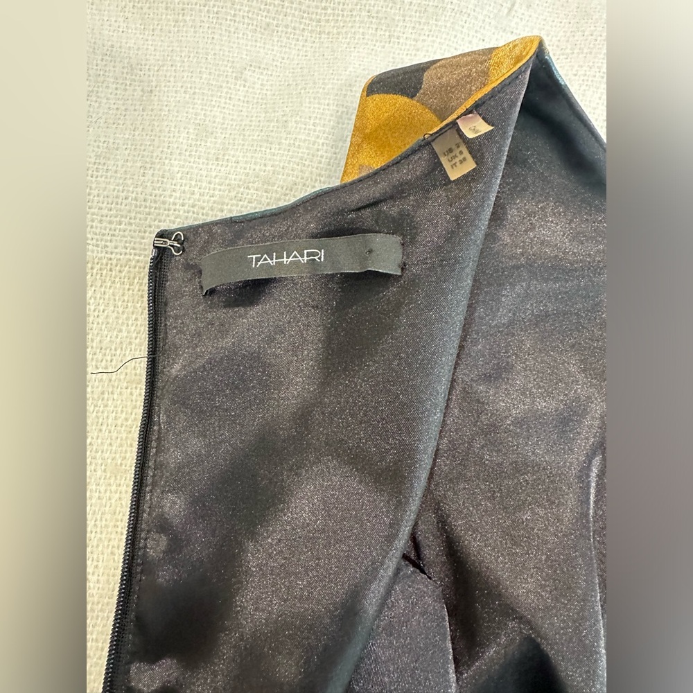 Tahari Black Halter Peplum Cocktail Dress - Picture 9 of 13